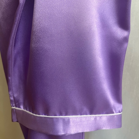 Custom made silk pajama set S Lavender - Picture 5 of 7